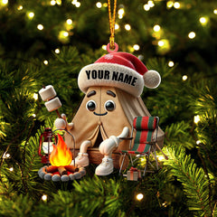 Maxcorners Christmas Camping Ornament, Personalized Ornament 2D Flat LM2211