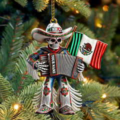 Maxcorners Custom Name Mexico Ornament, Christmas Gift for Mexican 2D Flat LM2111