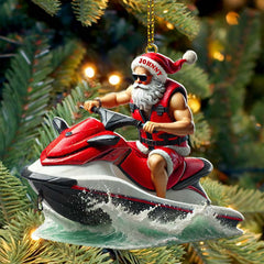 Maxcorners Custom Name Santa Jeski Ornament, Santa Christmas Gift 2D Flat LM2111