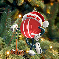 Maxcorners Custom Name Croquet Ornament, Croquet Christmas Gift 2D Flat LM2111