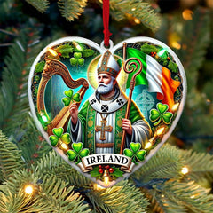 Maxcorners Custom Name Ireland Ornament, Christmas Gift for Ireland Lover89 2D Flat LM2111