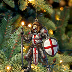 Maxcorners Custom England Lion Ornament, Personalized Ornament 2D Flat LM2211