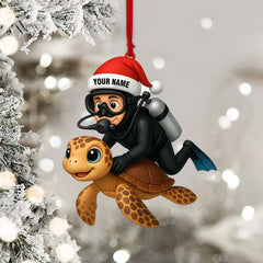 Maxcorners Diving, Sea Lover Home Decor, Christmas Ornament, Personalized Ornament9 2D Flat LM2111