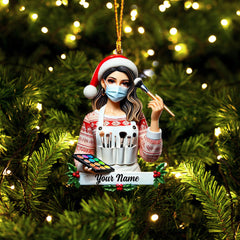 Maxcorners Makeup Artist Christmas Ornament, Personalized Ornament 2D Flat LM2211