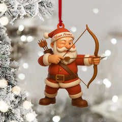 Maxcorners Archery Santa Christmas, Home Decor, Christmas Ornament, Personalized Ornament 2D Flat LM2111