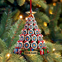 Maxcorners Custom Name Archery Christmas Tree Ornament, Christmas Gift 2D Flat LM2211