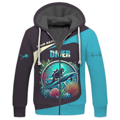 Maxcorners 3D Full Print Scuba Diving T-Shirts Personalized Name Gift For Diver Lovers LM2111