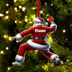 Maxcorners Custom Name Ping Pong Santa Ornament, Ping Pong Christmas Gift 2D Flat LM2111