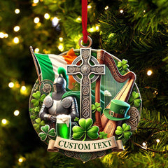 Maxcorners Custom Name Ireland Ornament, Christmas Gift for Ireland Lover 2D Flat LM2111