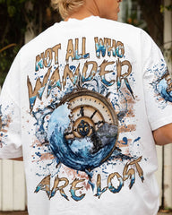 Maxcorners Not All Who Wander Are Lost Compass All Over Print LM2101