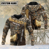 Maxcorners Personalized Name Hunting Elk 3D All Over Printed Clothes