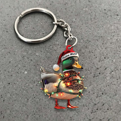 Maxcorners Personalized Duck Acrylic Christmas Ornament Funny Custom Hunting Tree Decoration For Hunters LM0110