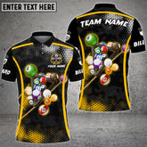 Maxcorners Billiards Camo Polygon Pattern Multicolor Option Customized Name 3D Shirt
