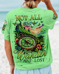 Maxcorners Not All Who Wander Are Lost Compass All Over Print LM2101