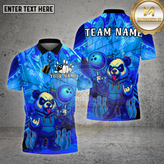 Maxcorners Bowling Panda Neon Graffiti Street Glow Multioptions Personalized Name, Team Name Unisex 3D Shirt