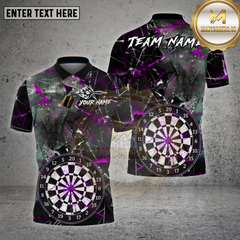 Maxcorners Dartboard Shattered Glass Lightning Multioptions Personalized Name, Team Name Unisex 3D Shirt