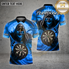 Maxcorners Darts Reaper Ghost Skull Multioptions Personalized Name, Team Name Unisex 3D Shirt (4 Colors)