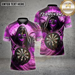 Maxcorners Darts Reaper Ghost Skull Multioptions Personalized Name, Team Name Unisex 3D Shirt (4 Colors)