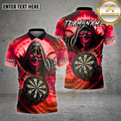 Maxcorners Darts Reaper Ghost Skull Multioptions Personalized Name, Team Name Unisex 3D Shirt (4 Colors)