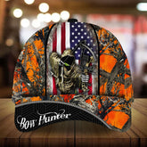 Maxcorners American Flag Bow Hunter Deer Hunting Camo Pattern 3D Multicolor Personalized Cap