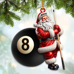 Maxcorners Custom Name Billiard Ornament, Billiard Lover Christmas 2D Flat LM2211