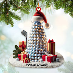 Maxcorners Custom Name Golf Ornament, Golf Lover Christmas Gift1 2D Flat LM2111