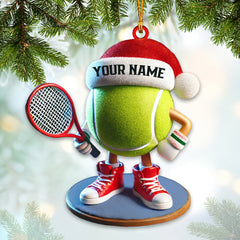 Maxcorners Custom Name Tennis Ornament, Tennis Christmas Gift 2D Flat LM2211