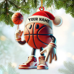 Maxcorners Cool Basketball Christmas Ornament, Personalized Ornament 2D Flat LM2211