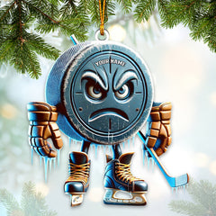 Maxcorners Custom Name Ice Hockey Ornament, Ice Hockey Lover Christmas Gift723 2D Flat LM2111