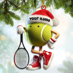 Maxcorners Tennis Ornament, Personalized Ornament 2D Flat LM2211