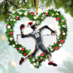 Maxcorners Custom Name and Number Handball Ornament, Christmas Gift for Handball Lover4 2D Flat LM2211