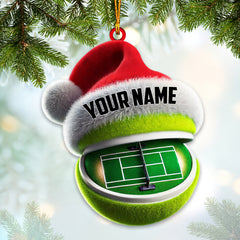 Maxcorners Tennis Court Christmas Ornament, Personalized Ornament 2D Flat LM2211
