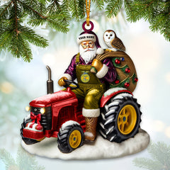 Maxcorners Custom Name Santa FFA Ornament, Christmas Gift Decoration 2D Flat LM2111