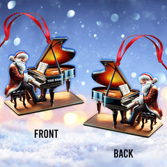 Maxcorners Custom Name Piano Santa Ornament, Christmas Gift Decoration65 2D Flat LM2111