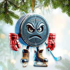 Maxcorners Custom Name Ice Hockey Ornament, Ice Hockey Lover Christmas Gift723 2D Flat LM2111