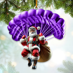Maxcorners Custom Name Santa Parachute Ornament, Parachute Christmas Gift 2D Flat LM2111