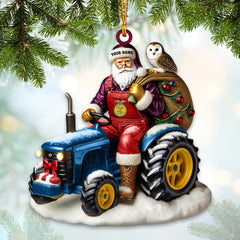 Maxcorners Custom Name Santa FFA Ornament, Christmas Gift Decoration 2D Flat LM2111