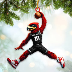 Maxcorners Custom Name Basketball Ornament, Basketball Christmas Gift 2D Flat LM2211