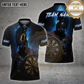Maxcorners Darts Shirt Spartan Warrior Lightning Multicolor Options Personalized Name, Team Name 3D Shirt (4 Colors)