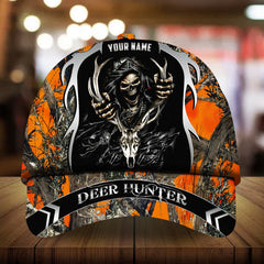 Maxcorners Epic Skull Deer Hunting 3D Multicolor Personalized Cap