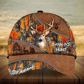 Maxcorners Epic Art Deer Hunting Zip Leather Pattern 3D Multicolor Personalized Cap