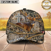 Maxcorners Zipper Reveal Whitetail Deer Personalized Hat 3D Printed Multicolor