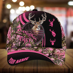 Maxcorners Country Girl Deer Hunting Classic Personalized Hats 3D Multicolored