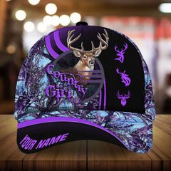 Maxcorners Country Girl Deer Hunting Classic Personalized Hats 3D Multicolored