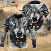 Maxcorners White Wolf Shirts Personalized 3D Design All Over Printed