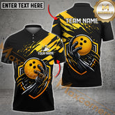 Maxcorners Bowling Dynamic Strike Multicolor Options Personalized Name, Team Name 3D Shirt (4 Colors)