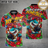 Maxcorners Bowling Shirt Urban Graffiti Cool Shark Multioptions Personalized Name, Team Name Unisex 3D Shirt (4 Colors)