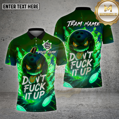 Maxcorners Bowling Shirt Evil Bowling Ball Multioptions Personalized Name, Team Name Unisex 3D Shirt (4 Colors)