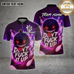 Maxcorners Bowling Shirt Evil Bowling Ball Multioptions Personalized Name, Team Name Unisex 3D Shirt (4 Colors)