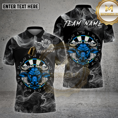 Maxcorners Darts Shirt Bull Smoke Dartboard Multioptions Personalized Name, Team Name Unisex 3D Shirt (4 Colors)